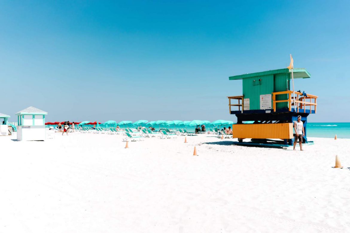 white sand beach in Miami as outdoor wedding venue